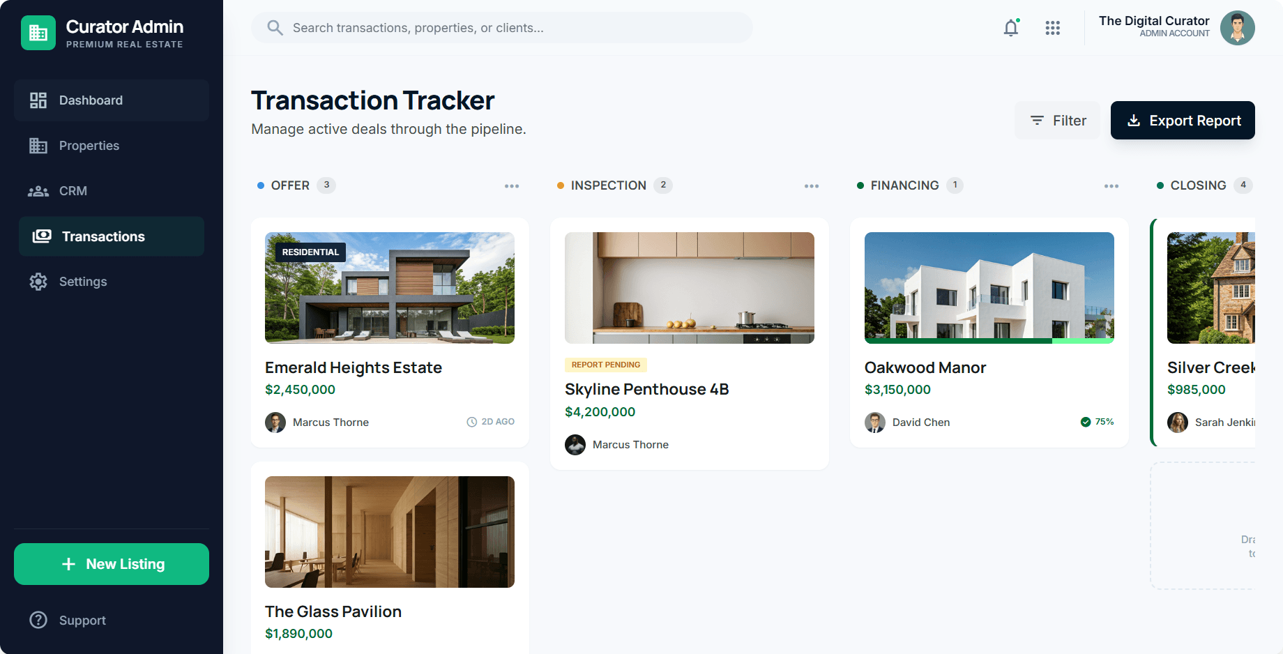 Sample CRM Dashboard