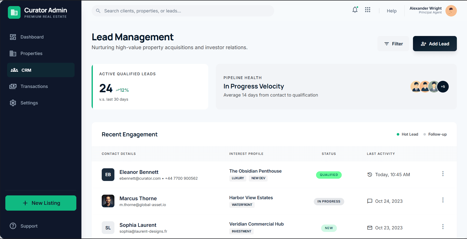 CRM Dashboard preview 4
