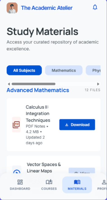 Academic Dashboard preview 3